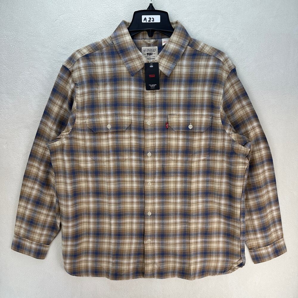 LEVI'S MEN'S SMALL JACKSON WORKER OVERSHIRT PLAID